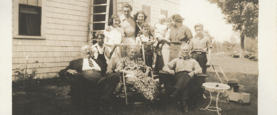 Photograph of gathering at 285 Emery's Bridge Road