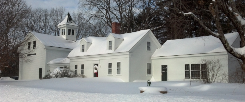 The Chase-Jellison Homestead in winter